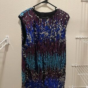 SHEIN Multicolor Sequin Mini Dress